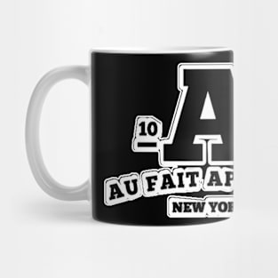 Aufait white og 1 logo white outline New York Mug